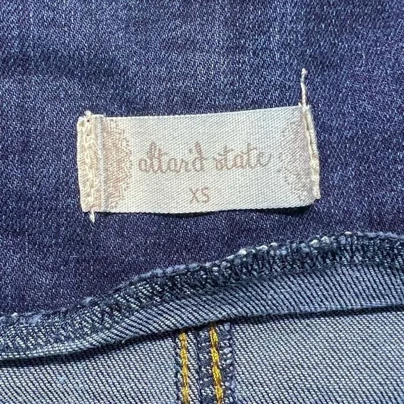 Altar'd State Dark Wash Denim Paper Bag Mini Skirt Size XS - Picture 4 of 6
